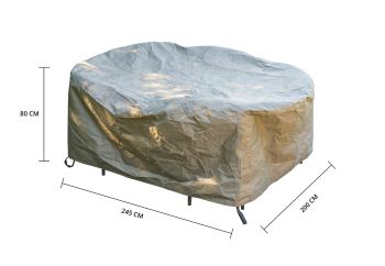 Premium Beschermhoes tafel ovaal 245x200x80 cm